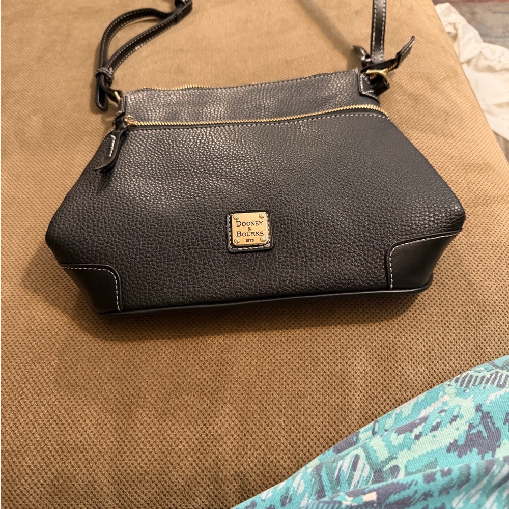 Dooney & Bourke Black Pebble Leather Crossbody Bag